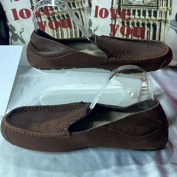 Ugg Stout‎ Brown Hunley, Loafers & Slip-Ons MEN\'S leather moccasins-11/USA main image 4